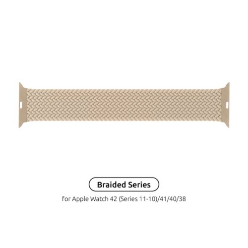 Ремінець до смарт-годинника Armorstandart Braided Solo Loop для Apple Watch 42 (Series 11-10)/41/40/38 Beige Size 4 (132 mm) (ARM64892)