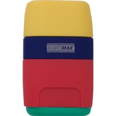 Точилка Buromax RUBBER TOUCH /large, container, eraser (BM.4771-1)