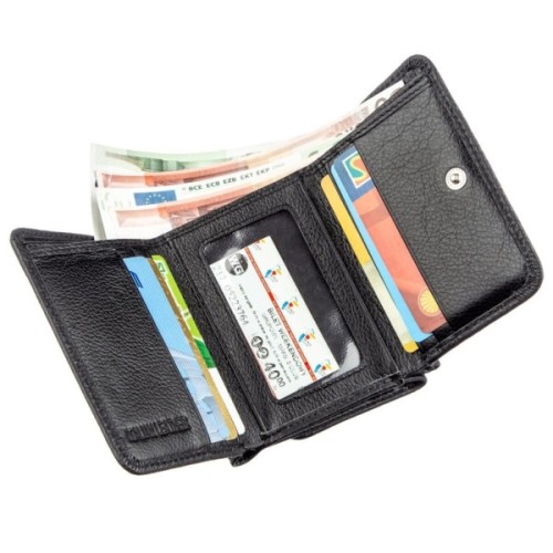 Гаманець ST Leather Зі шкіри Чорний (18886)