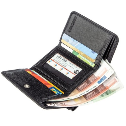 Гаманець ST Leather Зі шкіри Чорний (18886)