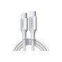 Дата кабель USB-C to USB-C 2.0m PD100W 5A braided L502 white Ugreen (35221)