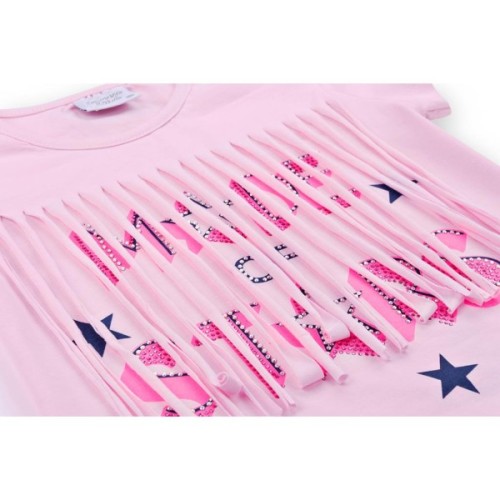 Набір дитячого одягу Breeze футболка із зірочками з шортами (9036-104G-pink)