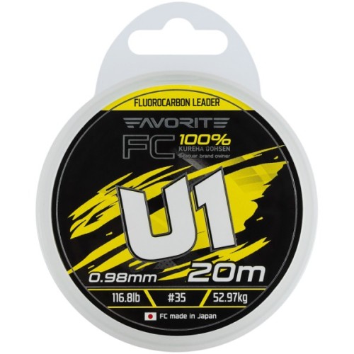 Флюорокарбон Favorite U1 FC 20m 35/0.98mm 116.8lb/52.97kg (1693.12.05)