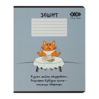 Зошит ZiBi CUTE CAT 36 аркушів, клітинка маргенго (ZB.1731-53)