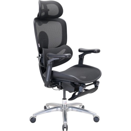 Офісне крісло Sihoo C300 LITE V2, Black, з підставкою для ног (C300-LITE-V2-B101-JT)