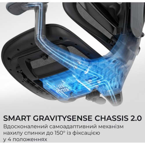 Офісне крісло Sihoo C300 LITE V2, Black, з підставкою для ног (C300-LITE-V2-B101-JT)