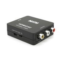 Перехідник HDMI F to 3xRCA F AV 720P/1080P black Voltronic (YT-CM-HDMI/AV-B)