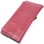 Гаманець Grande Pelle З монетницею зовні із натуральної шкіри Бордовий (11647)