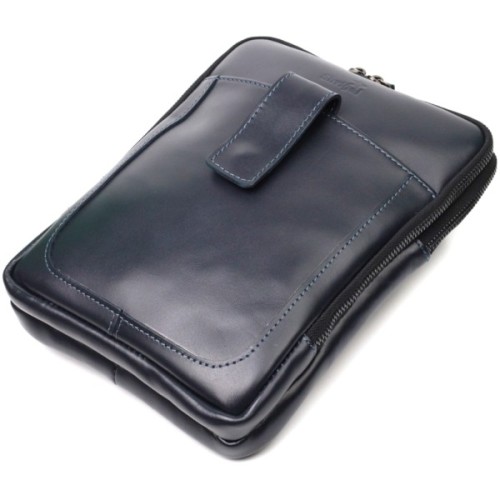 Сумка Shvigel З натуральної шкіри Синя (22142)