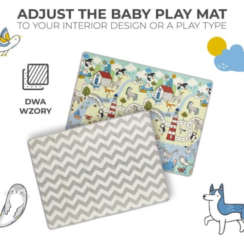 Дитячий килимок Kinderkraft двосторонній Matty 2 (5902533923212)
