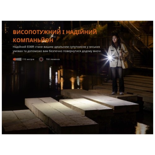 Ліхтар Fenix E06R бірюзовий (E06R-TQ)