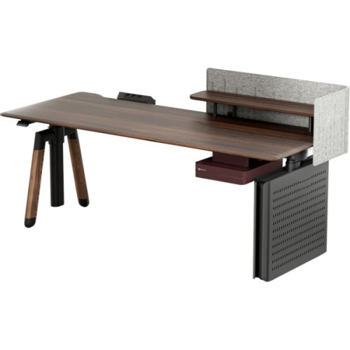 Комп'ютерний стіл Sihoo з електрорегулюванням висоти D07 1.8m Walnut/Black (D07A-101/D07J-101-AB/D07-P)
