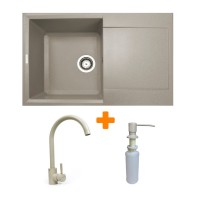 Мийка кухонна Adamant Horizon Avena + змішувач + дозатор (1824296901506)