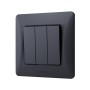 Вимикач Videx BINERA 3кл чорний графіт (VF-BNSW3-BG)