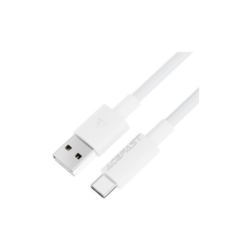Дата кабель USB 2.0 AM to USB-C 1.2m 3A white Acefast (6974316284260)