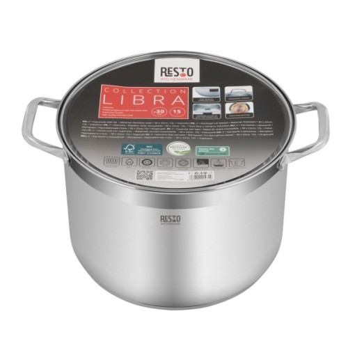Каструля Resto Libra із кришкою 30 см 15 л (92009)