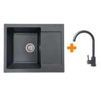 Мийка кухонна Adamant Minimal графіт + змішувач (1824296912313)