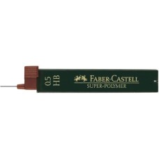 Грифель для механічного олівця Faber-Castell Super-Polymer НВ (діаметр 0,5 мм), 12 штук в пеналі (16782)