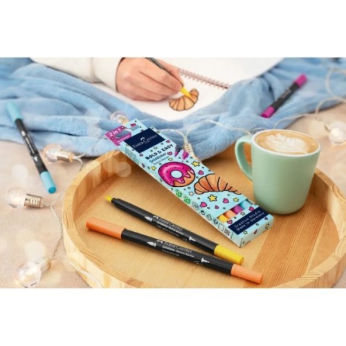 Художній маркер Faber-Castell двосторонніх Goldfaber Sketch Markers Bold and Easy, 4 кольори (32994)