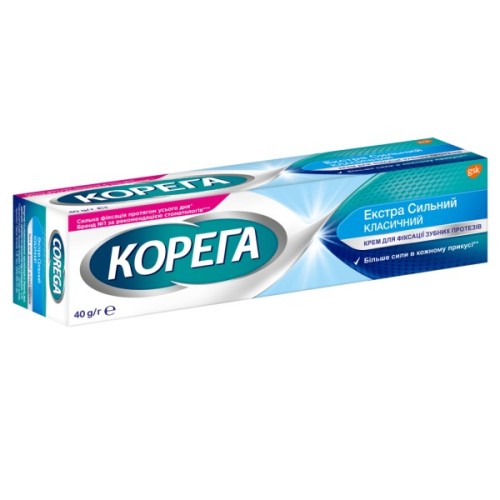 Крем для фіксації зубних протезів Corega Екстра сильний 40 г (4820127150145)