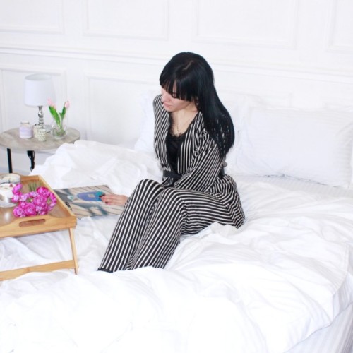 Постільна білизна MirSon Satin Stripe 30-0001 White 160х220 Сімейний (2200005245712)