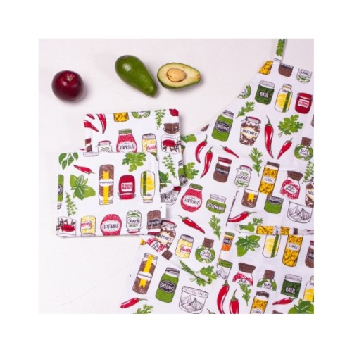 Фартух MirSon Набір №212 - Spices дві прихватки + дві рукавички-прихватки + фартух (2200006754244)