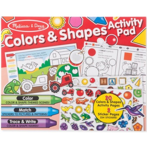 Набір для творчості Melissa&Doug Альбом розмальовок/наліпок Кольори і фігури (MD8564)
