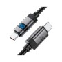 Дата кабель USB-C to USB-C 1.2m 60W digital display C15-03 Black Acefast (6974316283720)