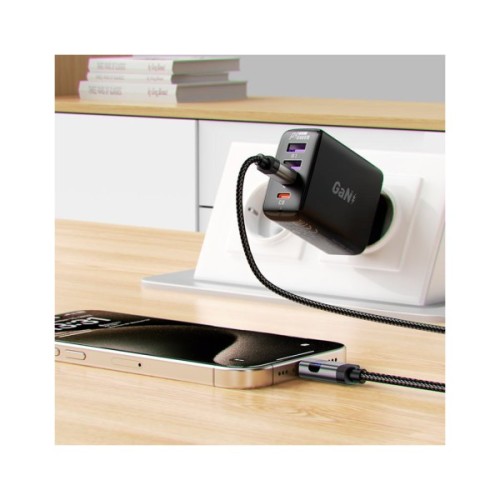 Дата кабель USB-C to USB-C 1.2m 60W digital display C15-03 Black Acefast (6974316283720)