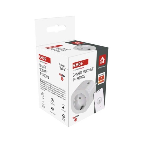 Розумна розетка WIFI P5533 GoSmart, ZigBee 3.0, IP44 EMOS (P5533)