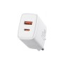 Зарядний пристрій Baseus Compact Quick Charger U+C 20W EU White (CCXJ-B02)