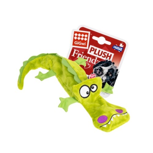 Іграшка для собак GiGwi Plush Крокодил з 4-ма пищалками 38 см (75021)