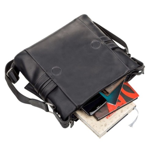 Сумка Shvigel Шкіряна Чорна (11096)