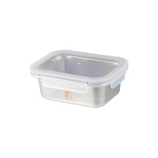 Харчовий контейнер Bergner Go Lovers з нержавіючої сталі прямокутний 1,25 л (BG-36311-GY)