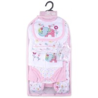 Набір дитячого одягу Luvena Fortuna для дівчаток подарунковий 7 предметів (G8342.3-6)