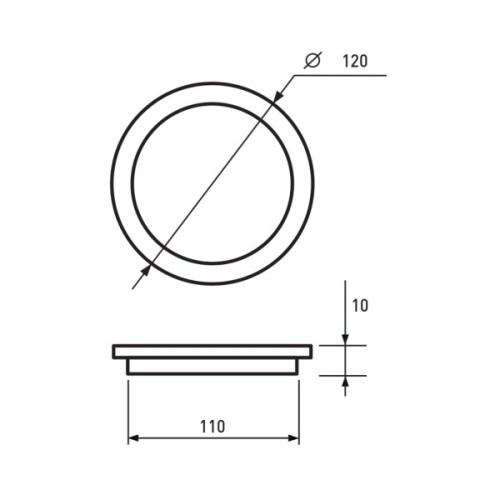 Світильник Eurolamp Downlight 6W 4000K (LED-DLR-6/4)