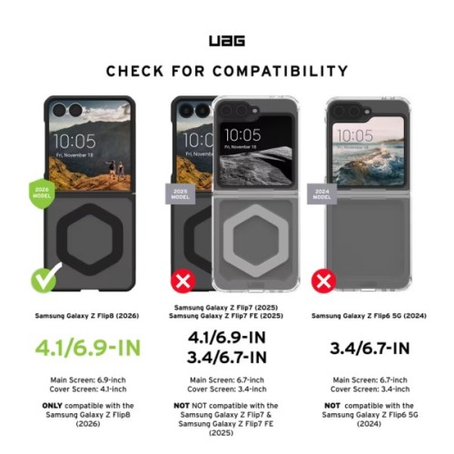 Чохол до мобільного телефона UAG Mouve with Magnet Samsung Galaxy Z Flip 8 Ash (214561113131)
