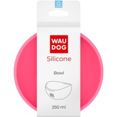 Посуд для котів WAUDOG Silicone Миска 250 мл рожева (50817)