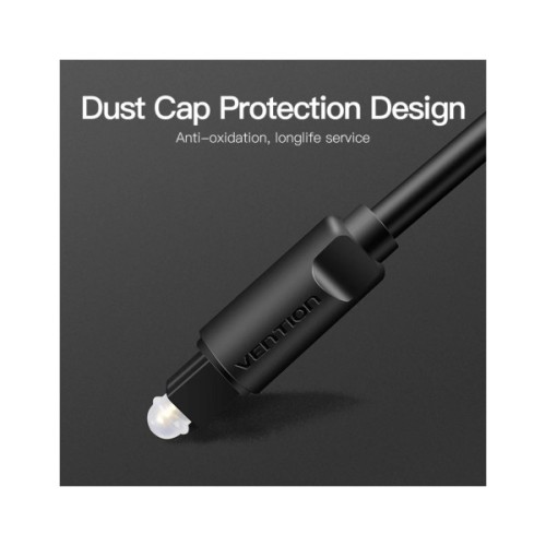 Кабель мультимедійний Optical Toslink 1.5m black Vention (BAEBG)