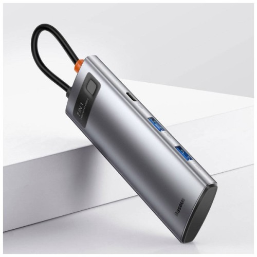 Порт-реплікатор Baseus 7-in-1 Metal Gleam Series Type-C to HDMI+USB+SD/TF Docking Station (WKWG020113)