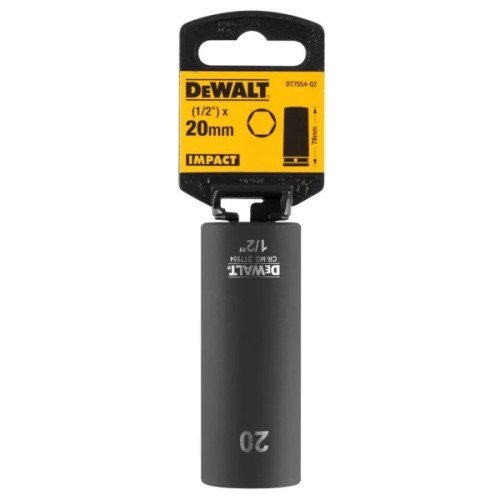 Торцева головка DeWALT IMPACT ударна довга, 1/2 х 20 мм (DT7554)