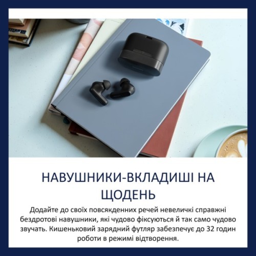 Навушники Philips TAT2000BK/00 Wireless Black (TAT2000BK/00)