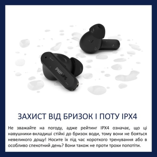 Навушники Philips TAT2000BK/00 Wireless Black (TAT2000BK/00)