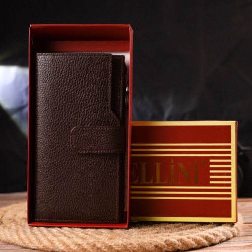 Гаманець Canpellini З натуральної шкіри Коричневий (21642)