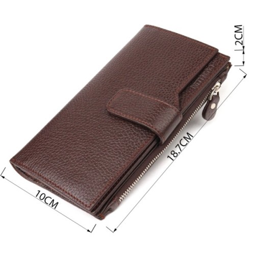 Гаманець Canpellini З натуральної шкіри Коричневий (21642)