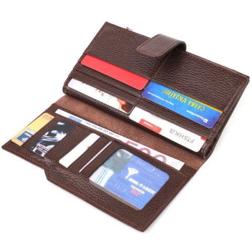 Гаманець Canpellini З натуральної шкіри Коричневий (21642)