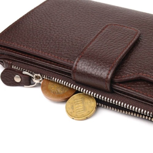 Гаманець Canpellini З натуральної шкіри Коричневий (21642)