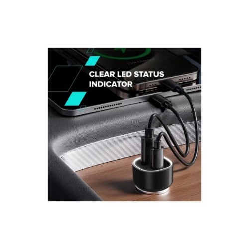 Зарядний пристрій Canyon 1xUSB + 1xUSB-C PD48W black (CNE-CCABR3AC)