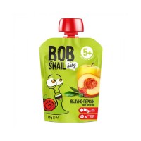 Дитяче пюре Bob Snail Равлик Боб Яблуко-персик 90 г (4820219343035)