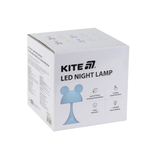 Нічник Kite Світильник LED з акумулятором Simple Mouse, блакитний (K25-317-2-3)